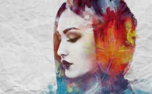 Artistic womans hair